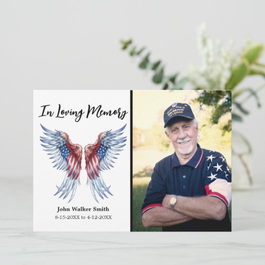 愛国天使ウイングス写真軍隊葬儀 サンキューカード (スタンド正面)