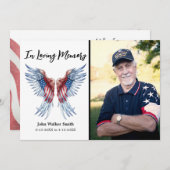 愛国天使ウイングス写真軍隊葬儀 サンキューカード (正面/裏面)