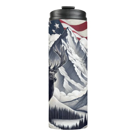 愛国威厳のあるの荒野のエルク タンブラー (正面)