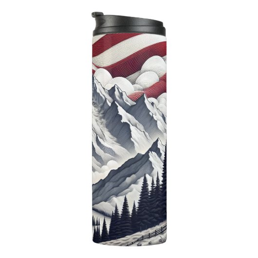 愛国威厳のあるの荒野のエルク タンブラー (回転右)