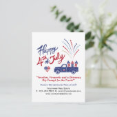 愛国実在領 | 7月4日の編集可能 ポストカード (スタンド正面)