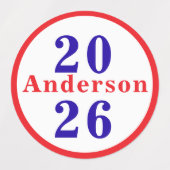 愛国家庭懇親会シール ラベル (デザイン1)