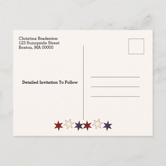 愛国家庭素朴懇親会保存日 案内ポストカード (裏面)