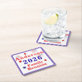 愛国家族懇親会 スクエアペーパーコースター (インサイチュ)