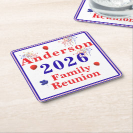 愛国家族懇親会 スクエアペーパーコースター