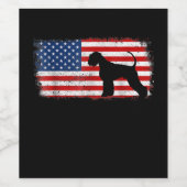 愛国巨人シュナウザー米国国旗 ワインラベル (シングルラベル)