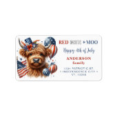 愛国差出人住所7月4日 ラベル (正面)