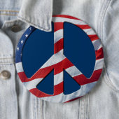 愛国平和の象徴 – 米国国旗もはや戦争テーマ 缶バッジ (インサイチュ)