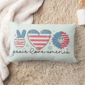 愛国平和ラブアメリカ装飾用クッション ランバークッション (ブランケット)