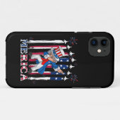 愛国心あふれるおじさんサムのダブダンス 7月4日 Case-Mate iPhoneケース (裏面(横))