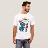 愛国心あふれるおもしろTレックス花火Tシャツデザイン_1 Tシャツ (正面フル)
