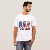 愛国心あふれるお父さんベクターTシャツデザイン1 Tシャツ (正面フル)