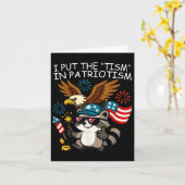 愛国心あふれるアスリートイーグルにティズムを注入 カード (黄色い花)