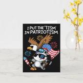 愛国心あふれるアスリートイーグルにティズムを込めて カード (黄色い花)