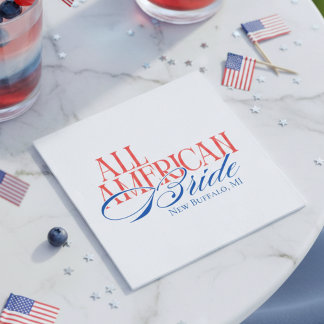 愛国心あふれるアメリカンブライド バチェラー スタンダードカクテルナプキン