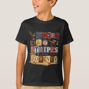 愛国心あふれるアメリカン・クラシカル Stars Stripes Forever Tシャツ