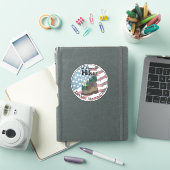 愛国心あふれるアメリカ人のハイカー シール (iPadカバー)