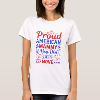 愛国心あふれるアメリカ人ママ パトリオティック Tシャツ
