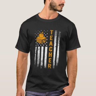 愛国心あふれるアメリカ国旗先生 4th J Tシャツ