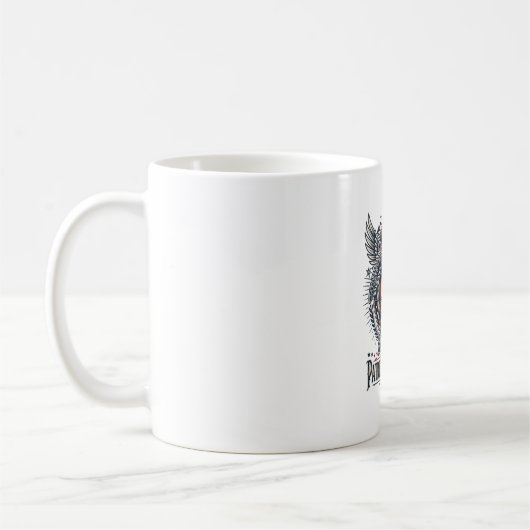 愛国心あふれるウミガメ コーヒーマグカップ (左)