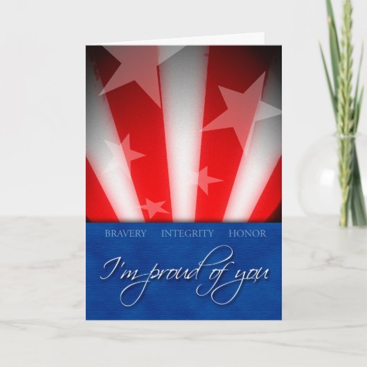 愛国心あふれるカード、自衛隊に敬意を、誇りに思う カード (正面)