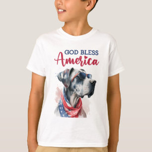 愛国心あふれるグレートデン Tシャツ