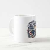 愛国心あふれるサワードウ・ベーカリー コーヒーマグカップ (正面左)