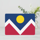 愛国心あふれるデンバー市の旗を使った招待状 招待状 (スタンド正面)