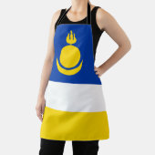 愛国心あふれるブリヤート共和国旗 エプロン (インサイチュ)