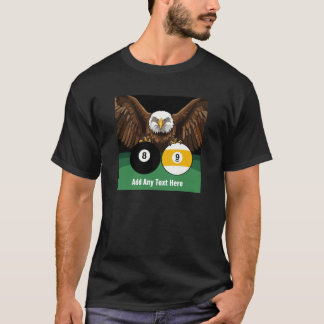愛国心あふれるプールプレイヤー 8ボール 9ボール Tシャツ