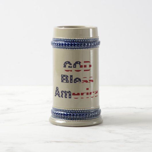 愛国心あふれる伝統のビールジョッキ - 大胆な神の恵みアメリカ ビールジョッキ (中央)