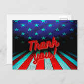 愛国心あふれる感謝！ ポストカード (正面/裏面)