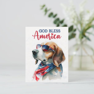 愛国心あふれる犬 - ビーグル 7月4日のカード シーズンカード