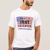 愛国心あふれる軍人パパのディストressedデザイン tシャツ (正面)