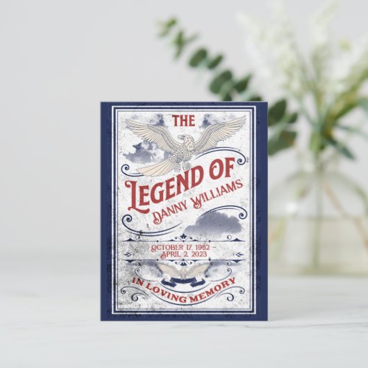 愛国心あふれる追悼 ベテラン葬儀 ポストカード (スタンド正面)