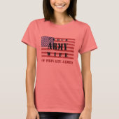 愛国心あふれる陸軍妻シャツ アメリカ国旗Tシャツ Tシャツ (正面)