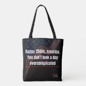 愛国心あふれる おかしなアメリカ独立250周年記念Tote Bag トートバッグ (裏面)