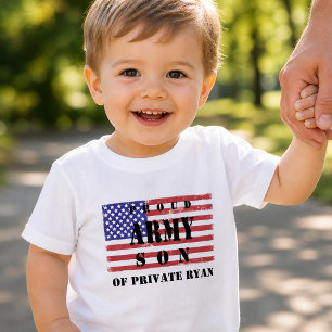 愛国心あふれる プラウド アーミー サン フラッグ トドラーTシャツ