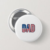愛国心あふれるDADベクターTシャツデザイン1 缶バッジ (正面&裏面)