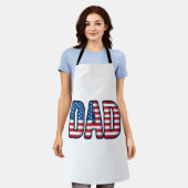 愛国心あふれるDADベクターTシャツデザイン_1 エプロン (着用した状態)