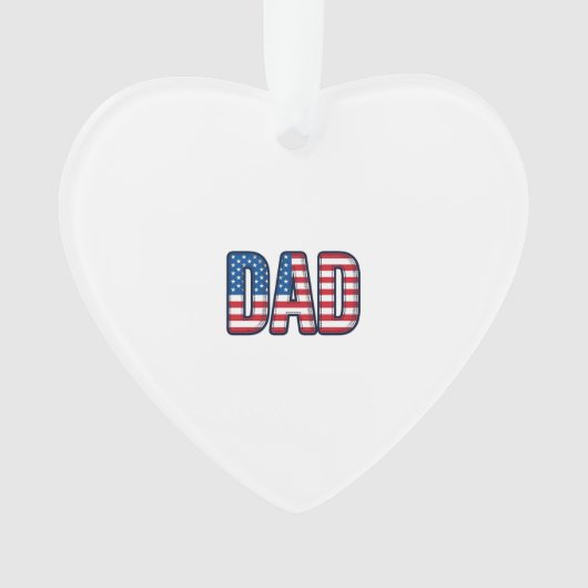 愛国心あふれるDADベクターTシャツデザイン_1 オーナメント (正面)