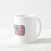 愛国心あふれるDADベクターTシャツデザイン_1 コーヒーマグカップ (正面右)