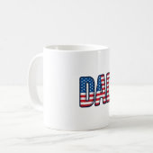 愛国心あふれるDADベクターTシャツデザイン_1 コーヒーマグカップ (正面左)