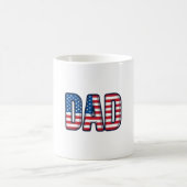 愛国心あふれるDADベクターTシャツデザイン_1 コーヒーマグカップ (中央)