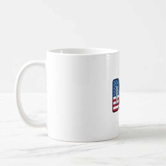 愛国心あふれるDADベクターTシャツデザイン_1 コーヒーマグカップ (左)