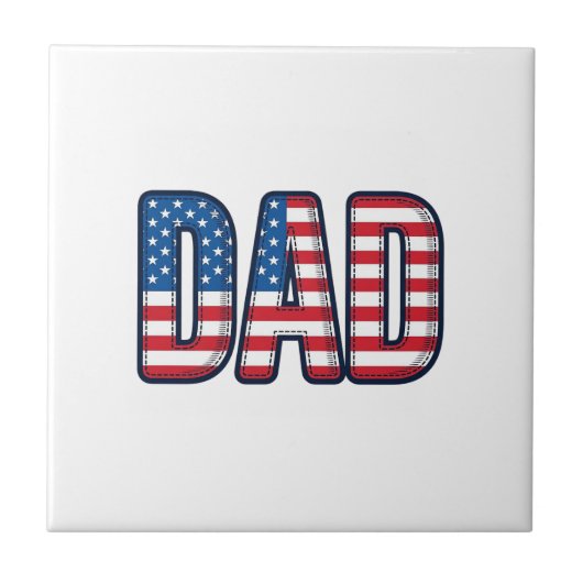 愛国心あふれるDADベクターTシャツデザイン_1 タイル (正面)