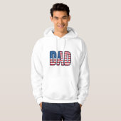 愛国心あふれるDADベクターTシャツデザイン_1 パーカ (正面フル)