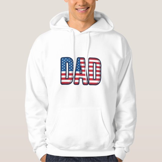 愛国心あふれるDADベクターTシャツデザイン_1 パーカ (正面)