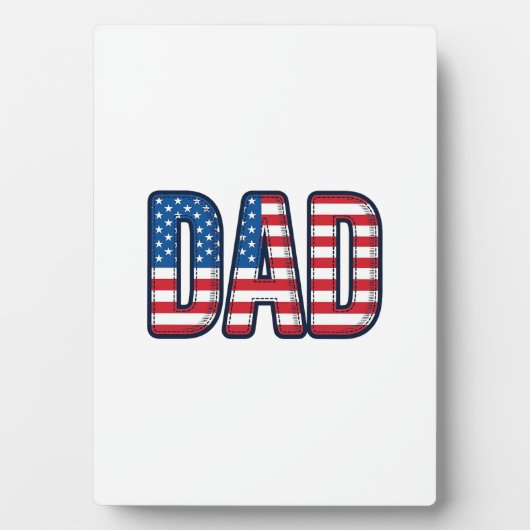 愛国心あふれるDADベクターTシャツデザイン_1 フォトプラーク (正面)