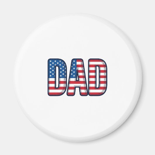 愛国心あふれるDADベクターTシャツデザイン_1 マグネット (正面)